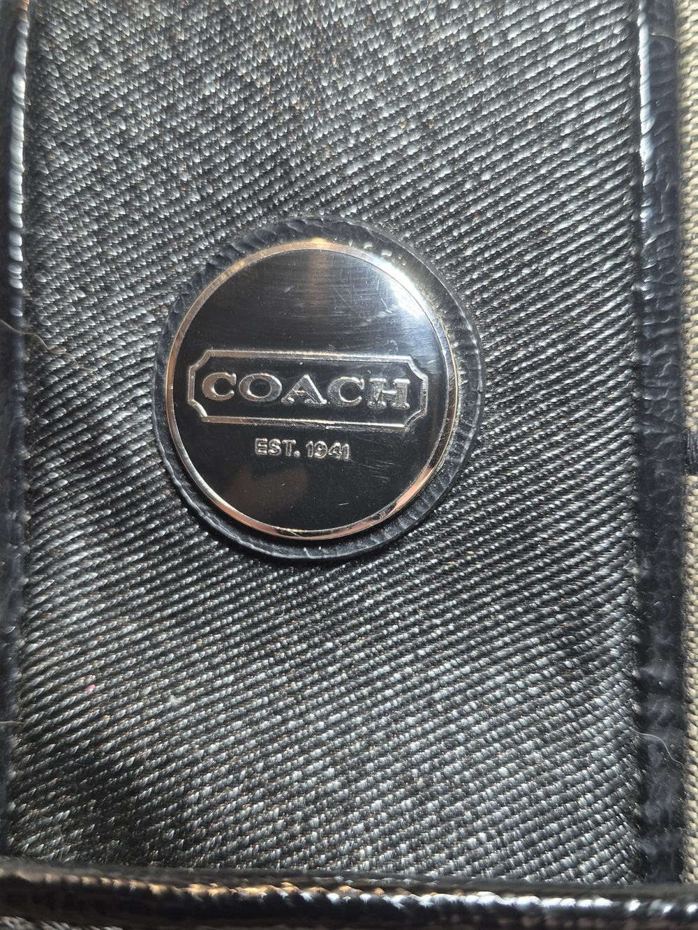 COACH Tote Shoulder Bag with Signature Stripe Pattern F1380-F25771 - Black - Picture 3 of 8